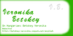 veronika betskey business card